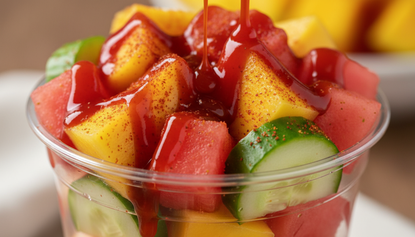 Fruit cup with chamoy and chili-lime